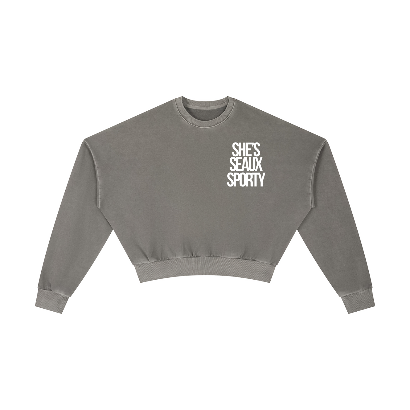 She's Seaux Sporty Vintage Washed Cropped Sweatshirt