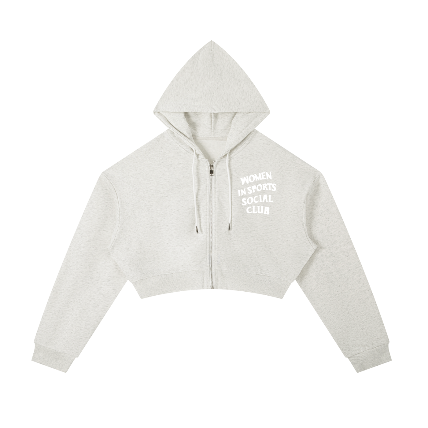 Women In Sports Social Club Essential Cropped Zip-Up Hoodie