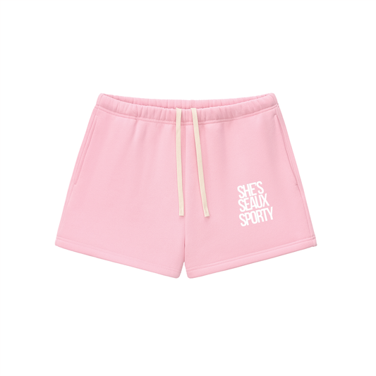She's Seaux Sporty Essential Fleece Drawstring Sweatshorts