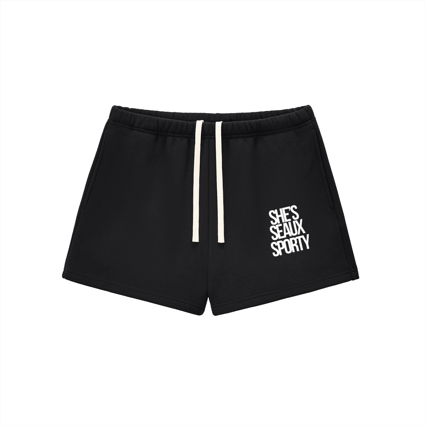 She's Seaux Sporty Essential Fleece Drawstring Sweatshorts