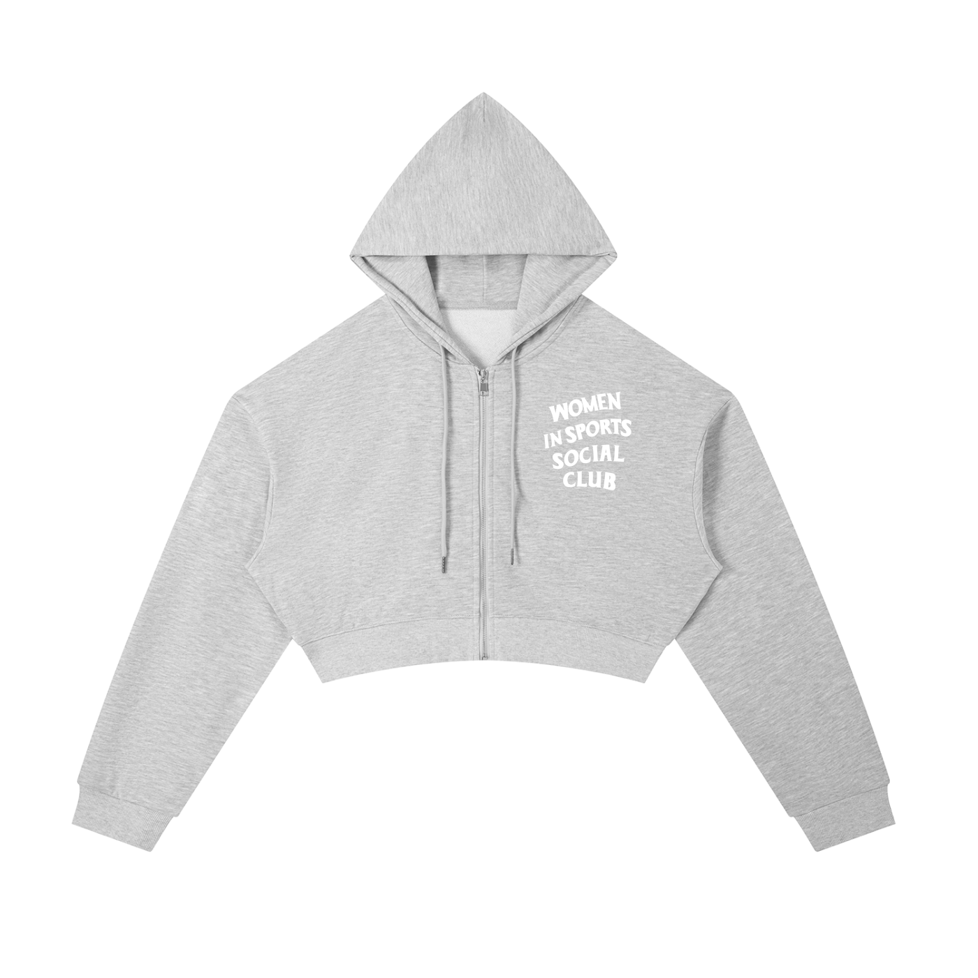 Women In Sports Social Club Essential Cropped Zip-Up Hoodie